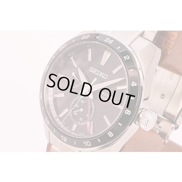 セイコー　プレサージュ　シャープエッジＧＭＴ　ＳＡＲＦ００５　墨色文字盤　サイド拡大