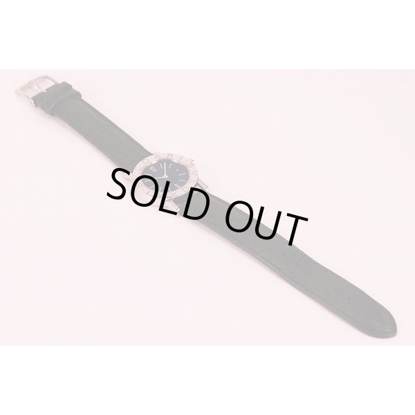 ブルガリ　ブルガリブルガリ　ＢＢ２６ＳＬ　ロゴ無黒文字盤　革ベルト状態　表面