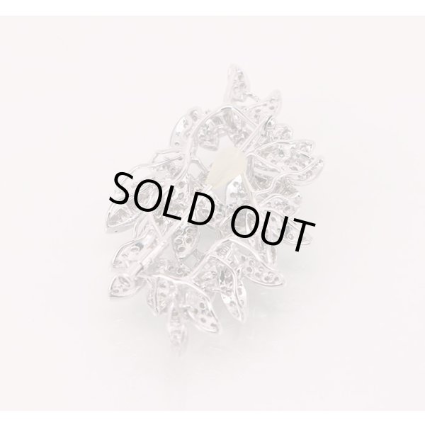 K18WG ダイアイリブローチ 3.45ct 17.90g　裏面