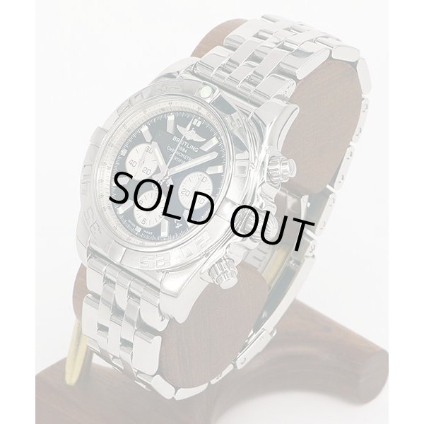 ブライトリング　クロノマット４４　Ａ０１００　黒文字盤　銀インダイアル　サイド