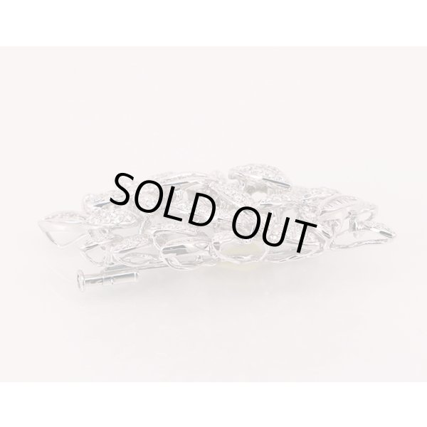 画像5: K18WG ダイアイリブローチ 3.45ct 17.90g (5)