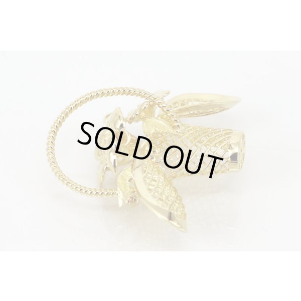 K18 ダイアイリブローチ 0.03ct 14.30g　横向き