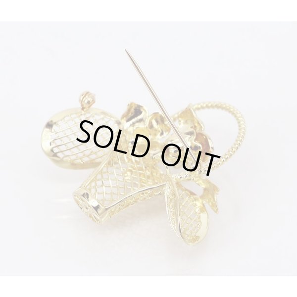 画像6: K18 ダイアイリブローチ 0.03ct 14.30g (6)