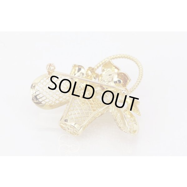 K18 ダイアイリブローチ 0.03ct 14.30g　裏面