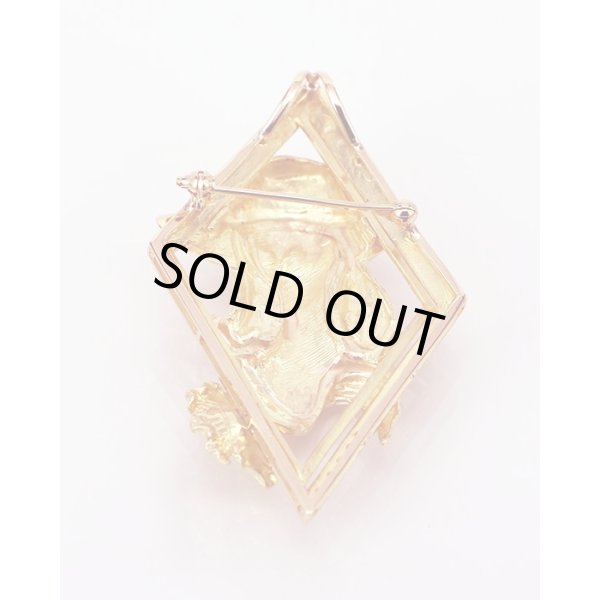 画像6: K18 ダイアイリブローチ 0.08ct 18.60g (6)