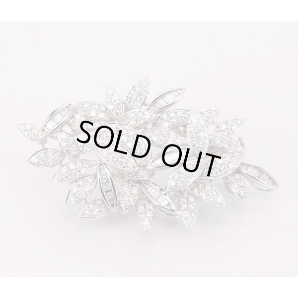 K18WG ダイアイリブローチ 3.45ct 17.90g　サイド