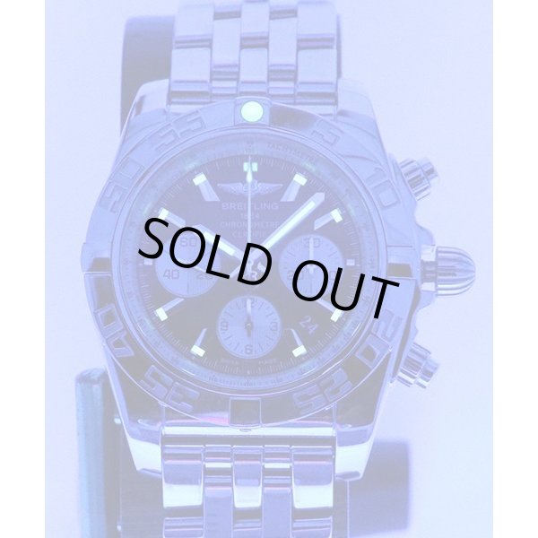 ブライトリング　クロノマット４４　Ａ０１００　黒文字盤　銀インダイアル　ライト