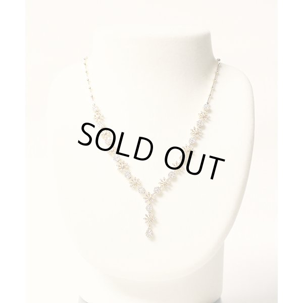 K18 ダイアイリネックレス 4.12ct 20.30g　装着イメージ