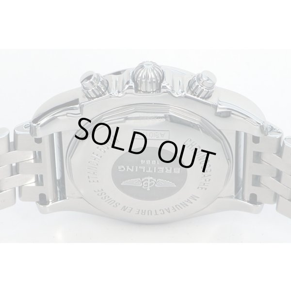 ブライトリング　クロノマット４４　Ａ０１００　黒文字盤　銀インダイアル　裏面拡大