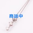 画像1: PT850/900 ダイアイリペンダントネックレス 0.70ct 0.50ct 6.60g (1)