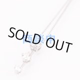 画像: PT850/900 ダイアイリペンダントネックレス 0.70ct 0.50ct 6.60g