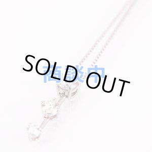 画像: PT850/900 ダイアイリペンダントネックレス 0.70ct 0.50ct 6.60g