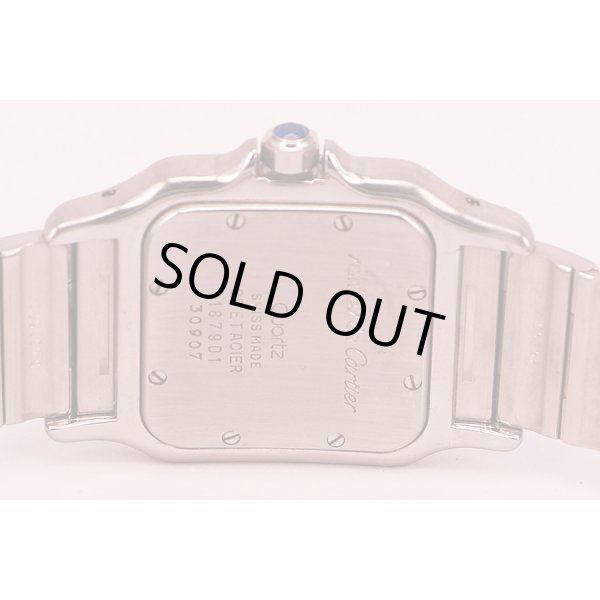 カルティエ　サントスガルベ　コンビ　旧型ブレス　白文字盤　裏面拡大