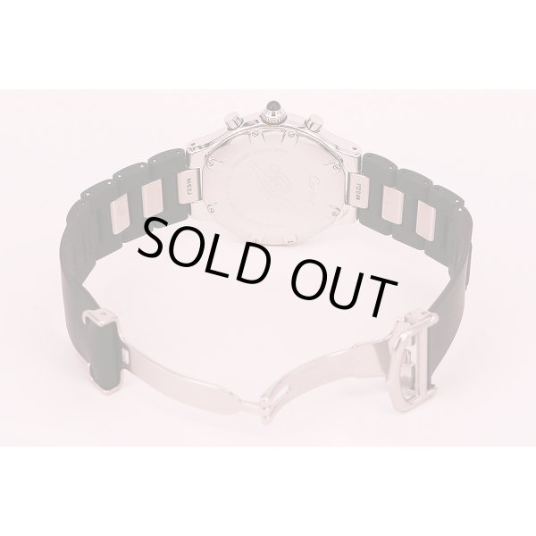 カルティエ　クロノスカフ　２４２４　黒ロゴ文字盤　ラバーベルト