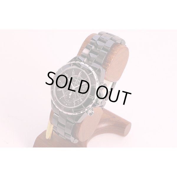 シャネル　Ｊ１２　Ｈ０９４０　クロノグラフ　黒文字盤　サイド