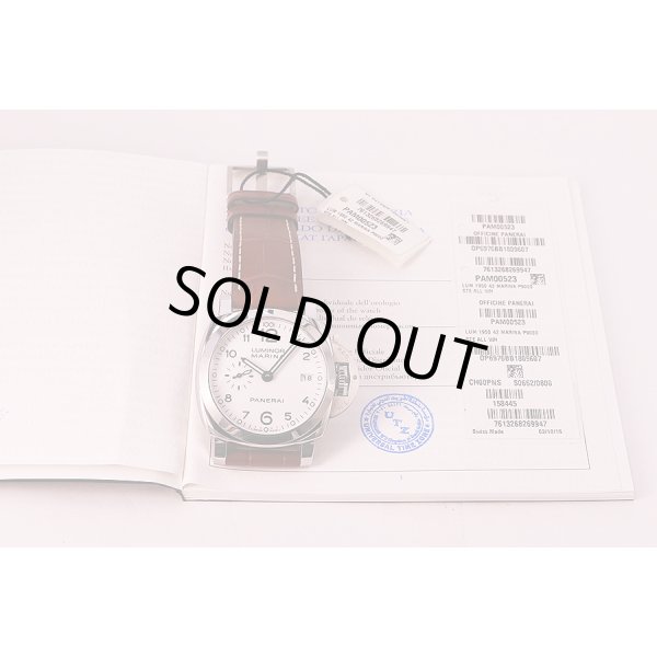 パネライ　ＰＡＭ００５２３　ルミノールマリーナ １９５０　３デイズ　白文字盤　保証書
