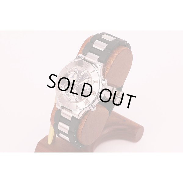 カルティエ　クロノスカフ　２４２４　黒ロゴ文字盤　サイド