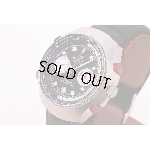 ハミルトン　アメリカン クラシック クロノマティック５０　Ｈ５１６１６７３１　黒文字盤　サイド拡大