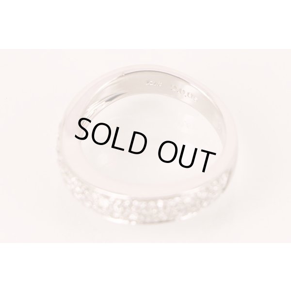 K18WG ダイアイリリング 0.86ct 6.20g　刻印