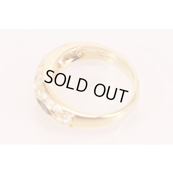 K18 サファイアダイアイリリング 6.80g　刻印