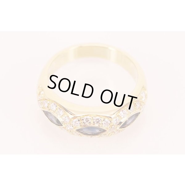 K18 サファイアダイアイリリング 6.80g　拡大