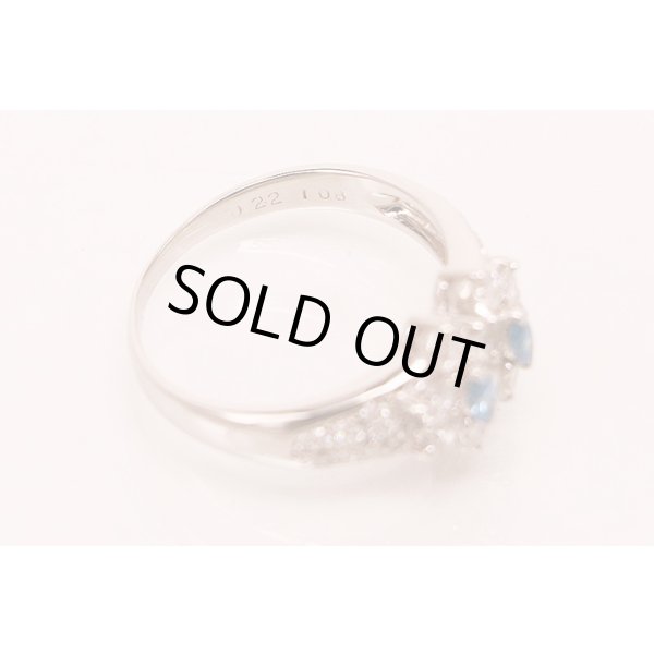 PT900 ダイアイリリング 0.22ct 1.08ct 6.10g　刻印