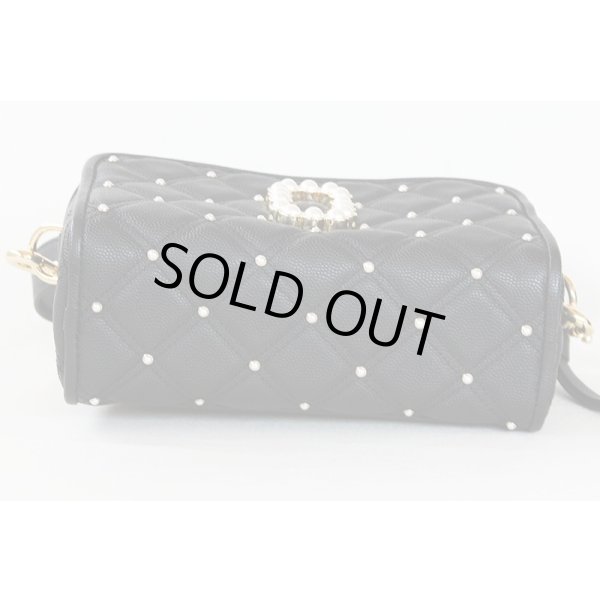 マークジェイコブス　THE SOFTSHOT21 WITH PEARLS M0016480 ブラック　底