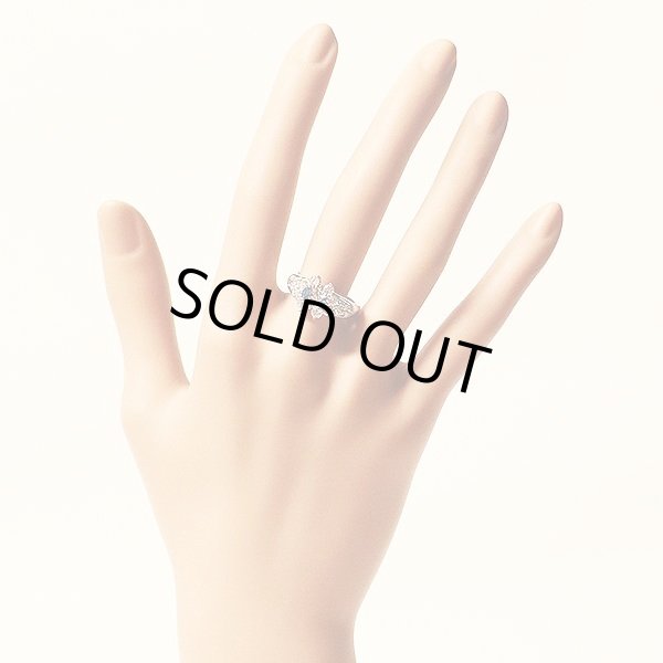 PT900 ダイアイリリング 0.22ct 1.08ct 6.10g　装着イメージ