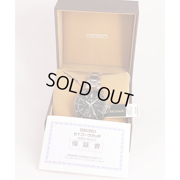 セイコー　プレサージュ　シャープエッジＧＭＴ　ＳＡＲＦ００５　常盤文字盤　箱・保証書