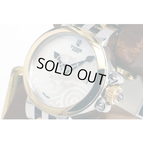 チューダー　クレア・ド・ローズ　３５１０１　コンビ　白シェル文字盤　サイド拡大