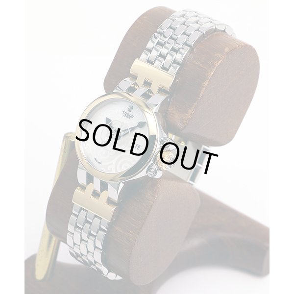 チューダー　クレア・ド・ローズ　３５１０１　コンビ　白シェル文字盤　サイド