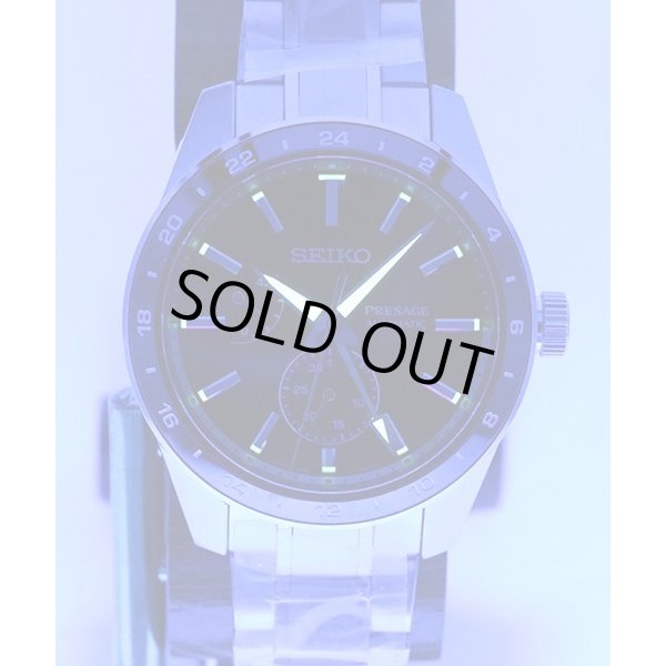 セイコー　プレサージュ　シャープエッジＧＭＴ　ＳＡＲＦ００５　常盤文字盤　ライト