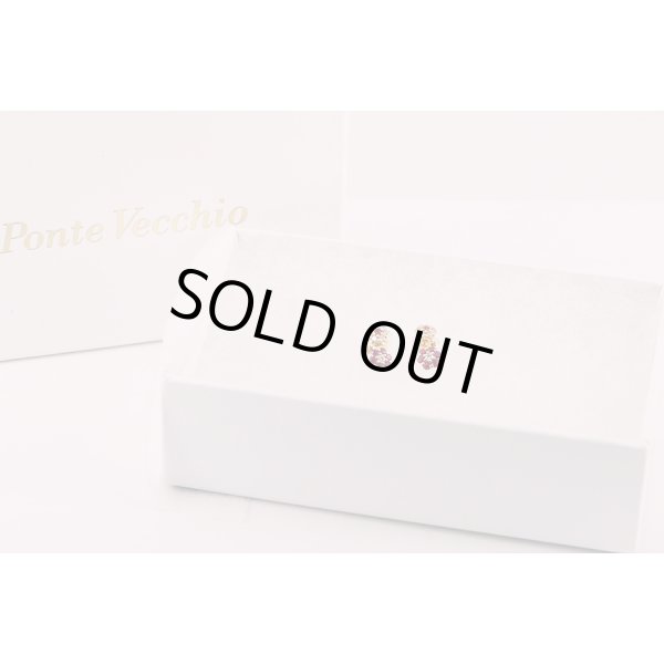 ポンテヴェキオ　K18 ルビーダイアイリピアス 0.04ct*2 0.06ct*2 1.10g　箱