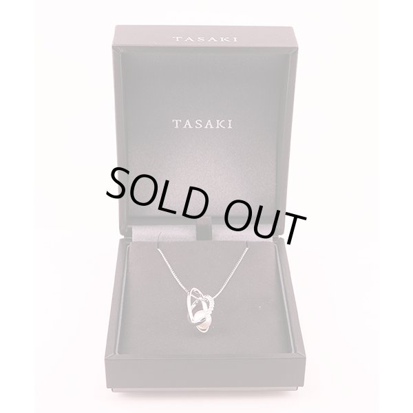 タサキ　K18WG パールダイアイリペンダントネックレス 7.60mm 0.19ct 7.60g　箱