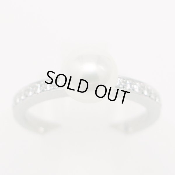 ミキモト　PT950 パールダイアイリリング 7.50mm 4.50g