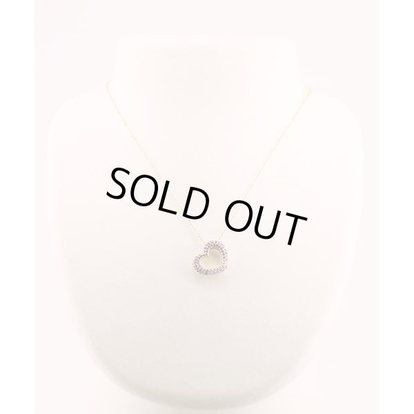 ポンテヴェキオ　K18PG サファイアダイアイリペンダントネックレス 0.68ct 0.18ct 5.10g　装着イメージ