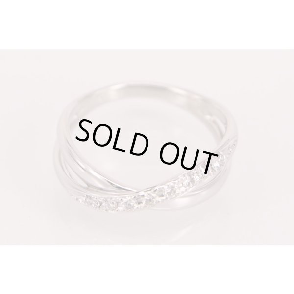 ポンテヴェキオ　K18WG ダイアイリリング 0.15ct 2.70g　拡大