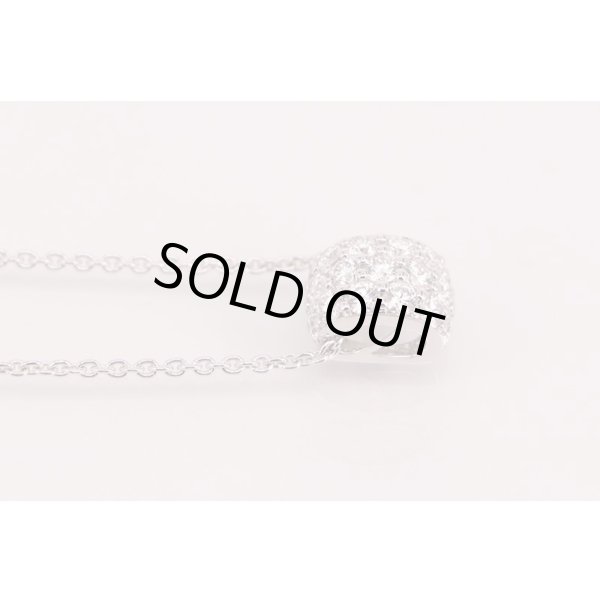 ミキモト　K18WG ダイアイリペンダントネックレス 0.72ct 3.60g　表面　サイド