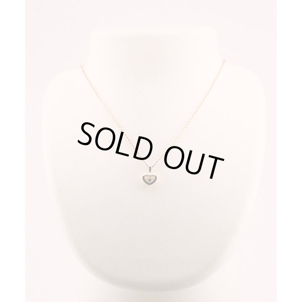 ショパール　750PG ハッピーダイア ペンダントネックレス ピンクサファイア 6.40g　装着イメージ