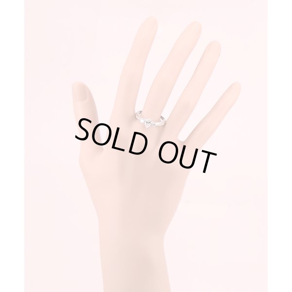 タサキ　PT900 ダイアイリリング 0.638ct 0.22ct 4.80g　装着イメージ