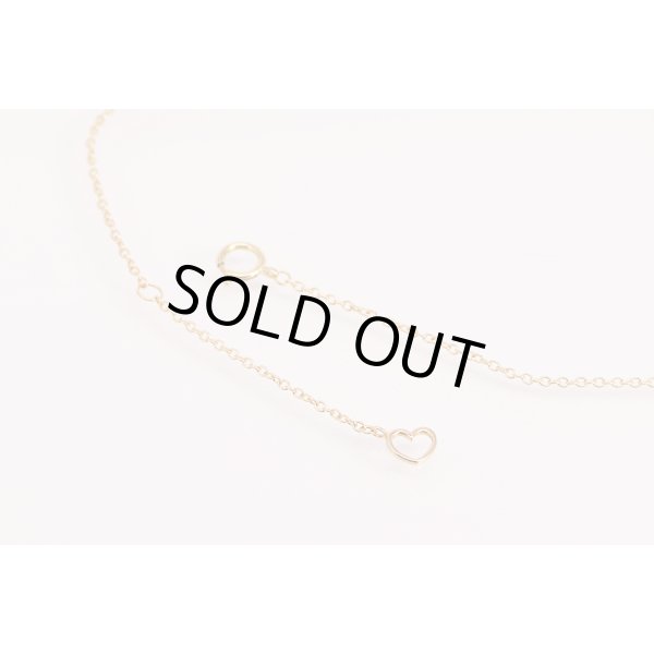 ポンテヴェキオ　K18PG サファイアダイアイリペンダントネックレス 0.68ct 0.18ct 5.10g　留め具外したイメージ