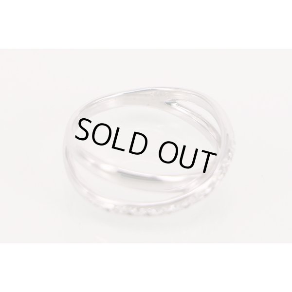 ポンテヴェキオ　K18WG ダイアイリリング 0.15ct 2.70g　刻印