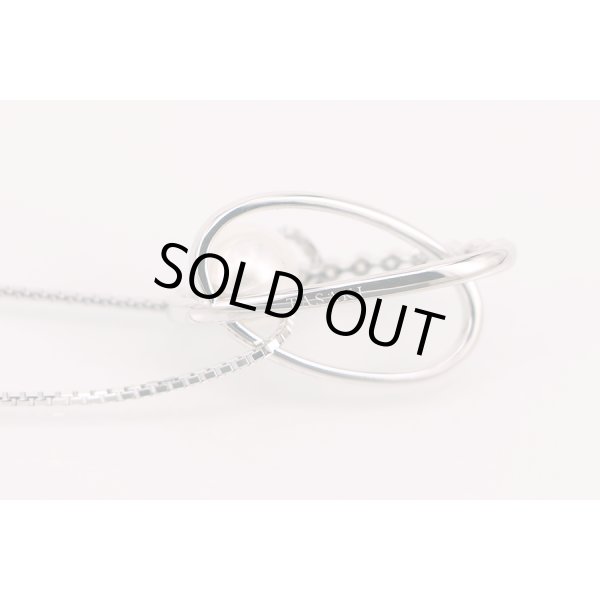 タサキ　K18WG パールダイアイリペンダントネックレス 7.60mm 0.19ct 7.60g　刻印