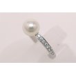 ミキモト　PT950 パールダイアイリリング 7.50mm 4.50g　サイド