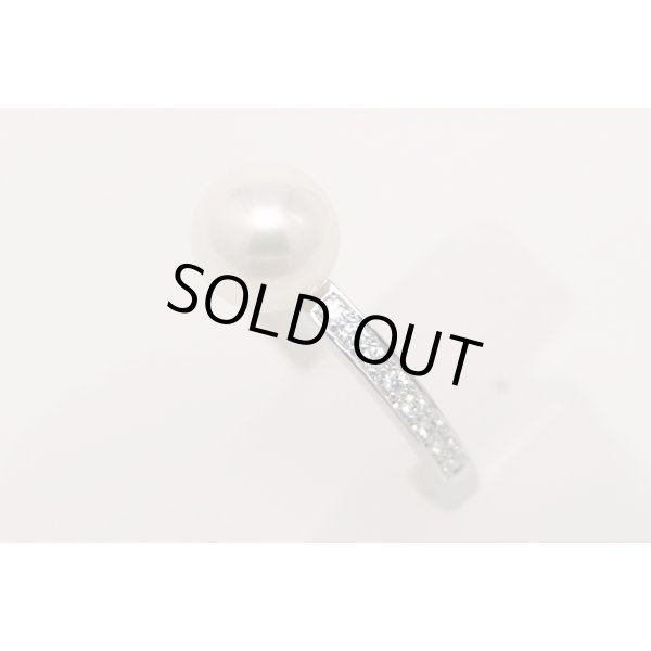 ミキモト　PT950 パールダイアイリリング 7.50mm 4.50g　サイド