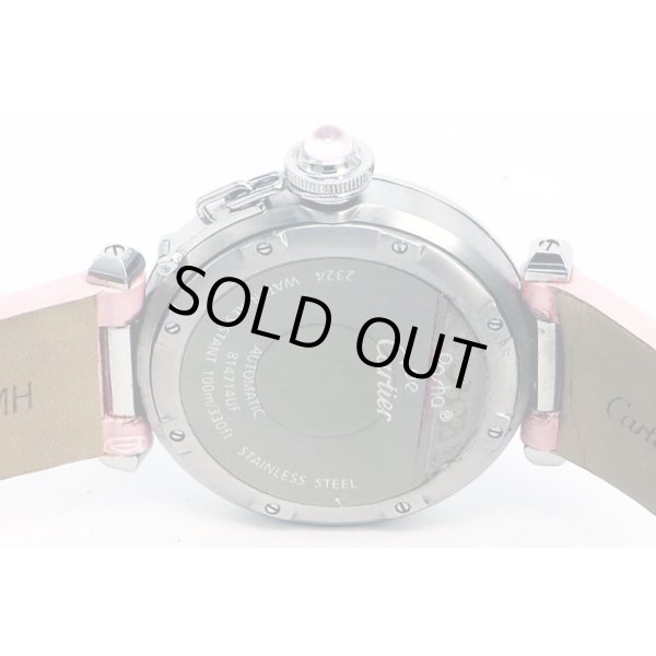 カルティエ　パシャＣ　２００３年クリスマス限定　２３２４　ピンクシェル文字盤　裏面拡大