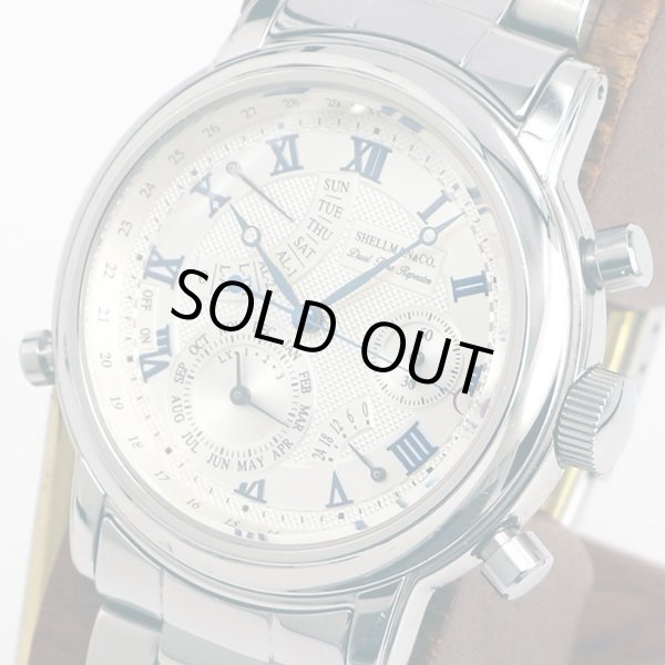 シェルマン　デュアルタイムリピーター　銀文字盤　サイド拡大