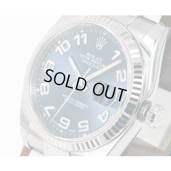 ロレックス　１１６２３４　Ｇ６９９３１２　青コンセントリックアラビア文字盤　サイド拡大