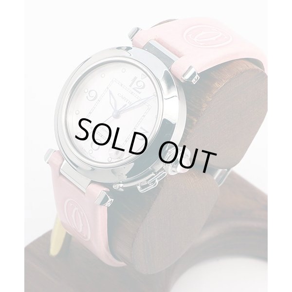 カルティエ　パシャＣ　２００３年クリスマス限定　２３２４　ピンクシェル文字盤　サイド