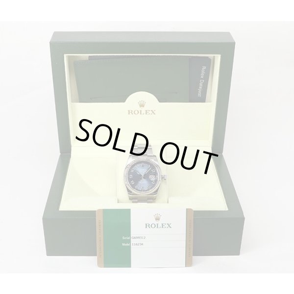 ロレックス　１１６２３４　Ｇ６９９３１２　青コンセントリックアラビア文字盤　箱・保証書